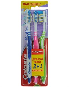 КОЛГЕЙТ ЗИГ ЗАГ ПЛЮС зубная щетка средняя N2 1 в подарок Colgate-palmolive
