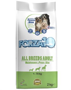 Dog Maintenance Adult All Breeds для взрослых собак всех пород с рыбой и рисом 2 кг Forza10