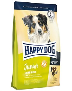 Сухой корм для собак Junior Lamb Rice 10 кг Happy dog