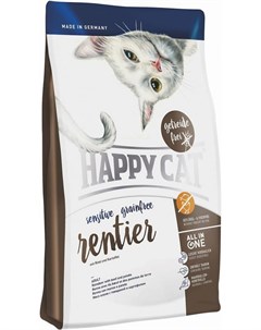 Сухой корм для кошек Sensitive Grainfree Rentier 4 кг Happy cat
