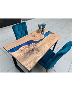 Обеденный стол синий 65 0x75 0x120 0 см Woodzpro