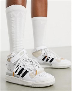 Белые кроссовки средней высоты adidas x Forum Ivy park