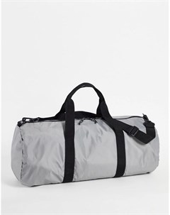 Серая нейлоновая спортивная сумка цилиндр с ремнем на плечо объемом 37 литров Asos design