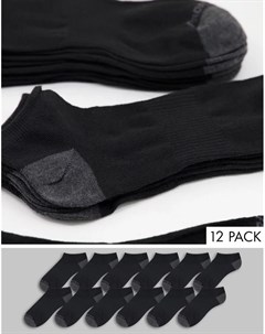 Набор из 12 пар черных спортивных носков Pro player