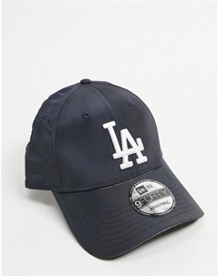 Темно синяя блестящая бейсболка с логотипом команды Los Angeles Dodgers 9FORTY New era