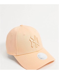 Кепка персикового цвета с однотонным логотипом NY Exclusive 9Forty New era