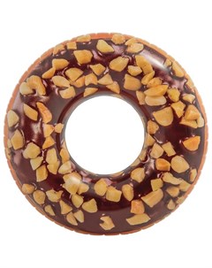 Надувной круг Пончик шоколадный с орехами 114 см Intex