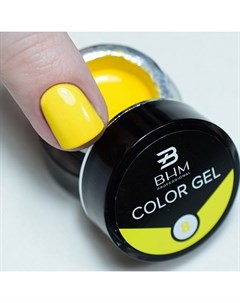 Гель краска для ногтей 8 желтая Bhm professional