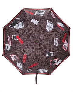 Зонт с принтом дорожных бирок Moschino