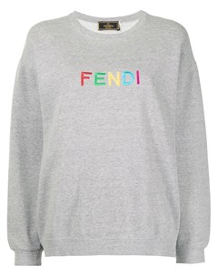 Толстовка с круглым вырезом и вышитым логотипом Fendi pre-owned