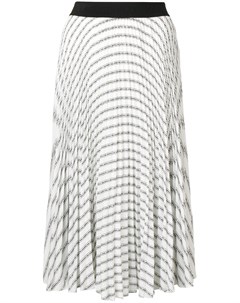 Плиссированная юбка с принтом логотипа Karl lagerfeld