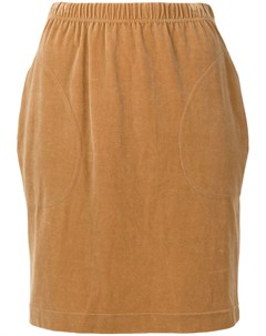 Фактурная юбка с нашивкой логотипом Fendi pre-owned