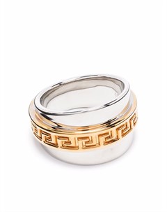 Двухцветное кольцо с декором Greca Versace