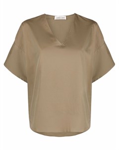 Расклешенная блузка с V образным вырезом Lamberto losani