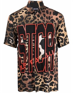 Рубашка STCA с леопардовым принтом и логотипом Just cavalli