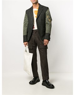 Однобортный пиджак с контрастными вставками Junya watanabe man