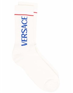 Носки в рубчик с логотипом Versace