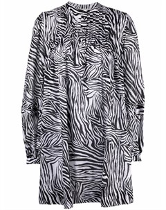 Расклешенное платье рубашка с зебровым принтом Michael kors