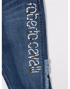 Узкие джинсы с логотипом Roberto cavalli junior