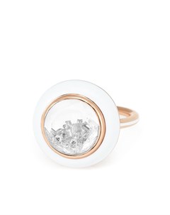 Кольцо Apollo из розового золота с эмалью и бриллиантами Moritz glik