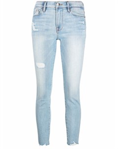 Укороченные джинсы Le Skinny с необработанными краями Frame