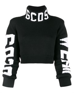 Укороченный свитер с контрастным логотипом Gcds