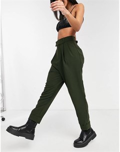 Укороченные брюки хвойно зеленого цвета Bb dakota