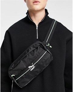 Черная сумка кошелек на пояс с несколькими карманами Academy Puma