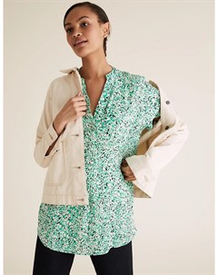 Блузка с короткими рукавами и V образным вырезом Marks Spencer Marks & spencer