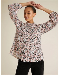 Блузка с длинными рукавами и плиссировкой Marks Spencer Marks & spencer