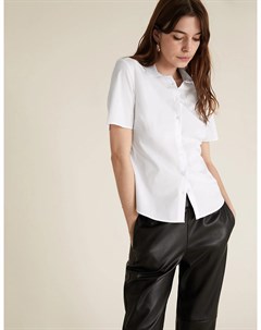 Рубашка с короткими рукавами из хлопка Marks Spencer Marks & spencer