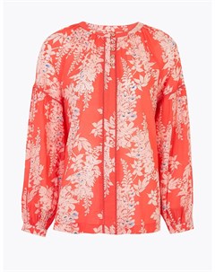 Блузка с цветочным принтом из чистого хлопка Marks Spencer Marks & spencer