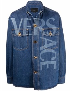 Джинсовая куртка с узором Greca и логотипом Versace