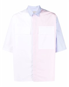 Рубашка с короткими рукавами и вставками Maison kitsuné