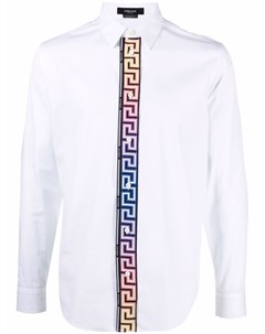 Рубашка с длинными рукавами и узором Greca Versace