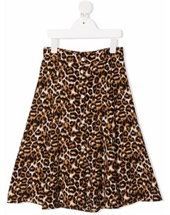 Расклешенная юбка с леопардовым принтом Caffé d'orzo