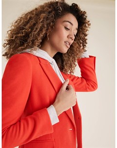 Трикотажный фактурный пиджак с контрастными манжетами Marks Spencer Marks & spencer