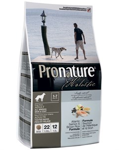 Holistic Dog Adult All Breeds Skin Coat для взрослых собак всех пород при аллергии с лососем и рисом Pronature