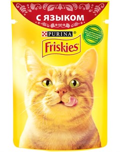 Для взрослых кошек с языком в подливе 85 гр Friskies