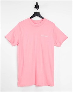 Розовая футболка с логотипом Night addict