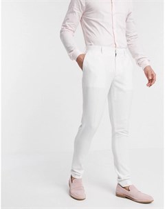Белые супероблегающие брюки wedding Asos design