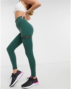 Зеленые эффектные леггинсы длиной 7 8 Nike Yoga Nike training