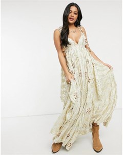 Золотистое платье макси Meredith Free people