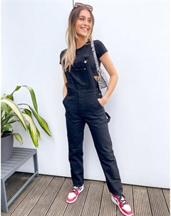 Черный выбеленный джинсовый комбинезон из органического хлопка Ciara Monki