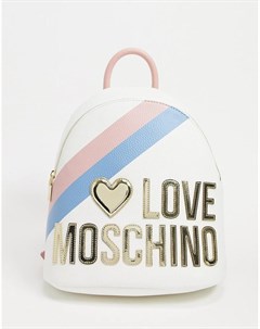 Розовый рюкзак с большим логотипом Love moschino