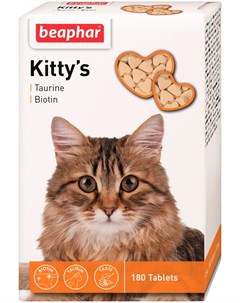 Лакомство Kitty s Taurine biotin для кошек витаминизированное с таурином и биотином 75 шт Beaphar
