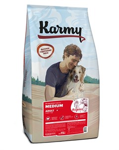 Сухой корм для собак с индейкой для средних пород 15 кг Karmy