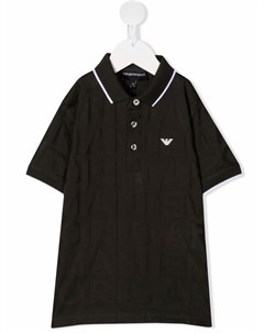 Рубашка поло с короткими рукавами и нашивкой логотипом Emporio armani kids