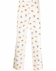Прямые брюки с цветочным принтом Clot