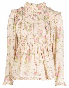 Блузка с оборками и цветочным принтом Bytimo